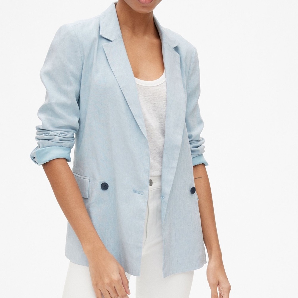 Gap Classic Girlfriend Blazer in Linen